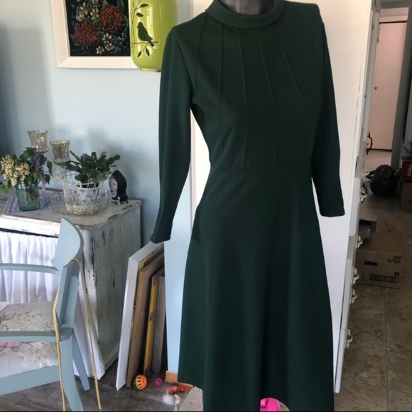 Vintage Dresses & Skirts - Vintage Green Midi Dress